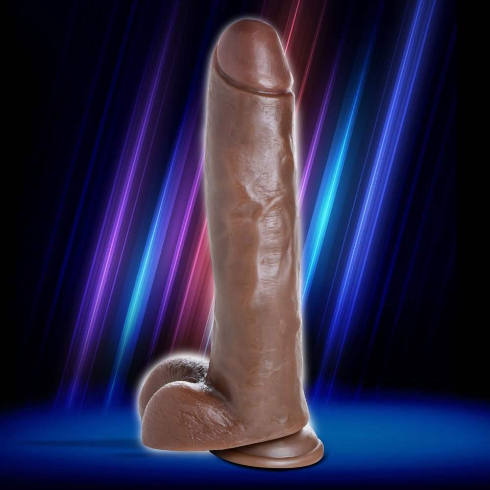 Brown Jock 11in Realistic Dildo w/ Suction Cup & Balls