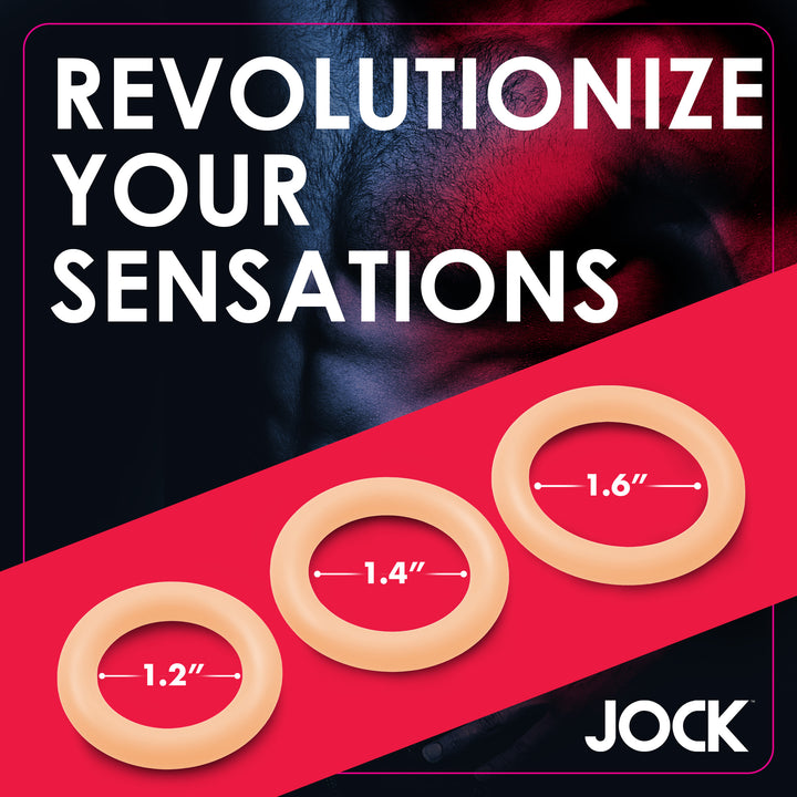 Jock Discreet Silicone Cock Ring Set, Light