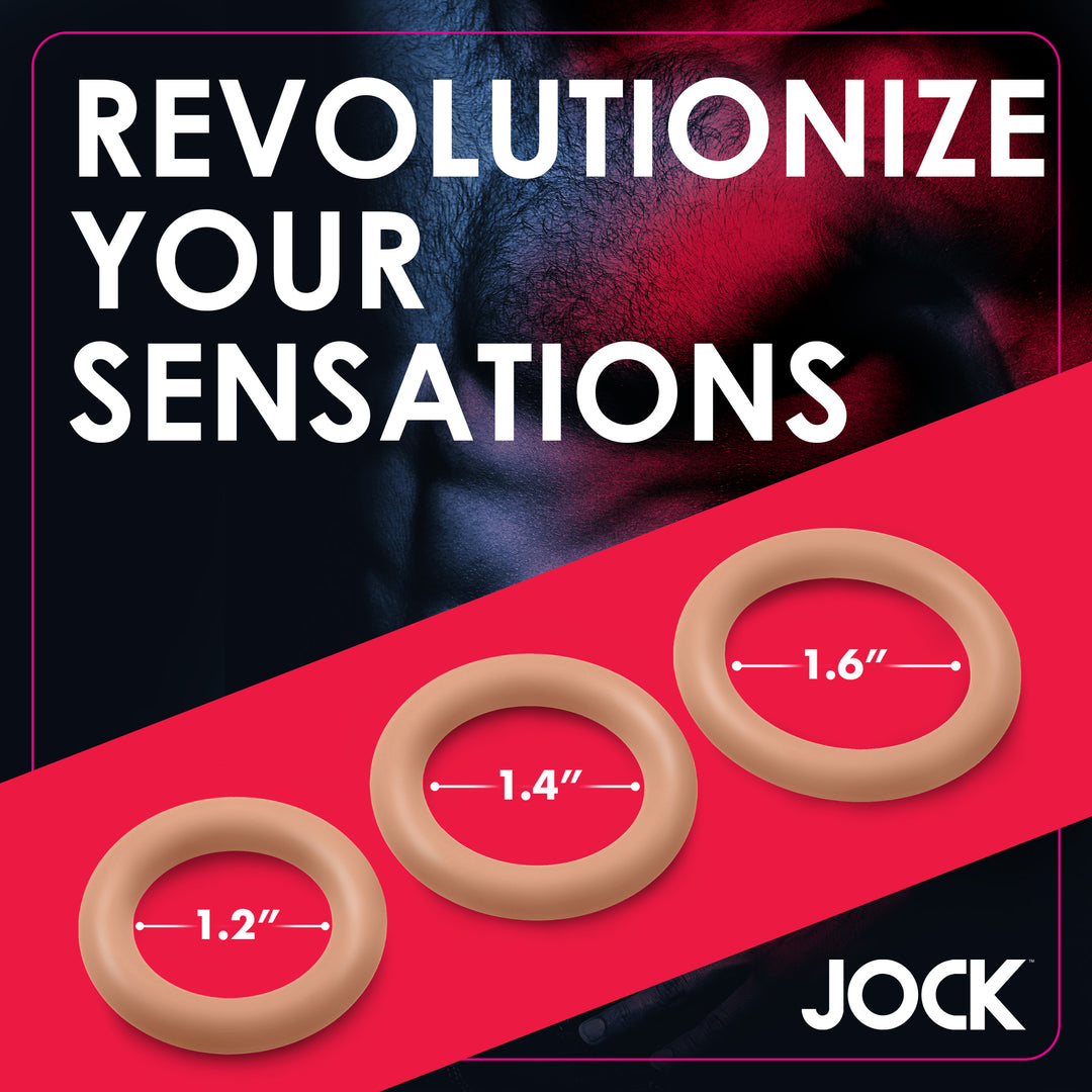 Jock Discreet Silicone Cock Ring Set, Medium