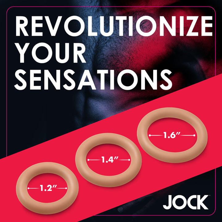 Jock Discreet Silicone Cock Ring Set, Medium