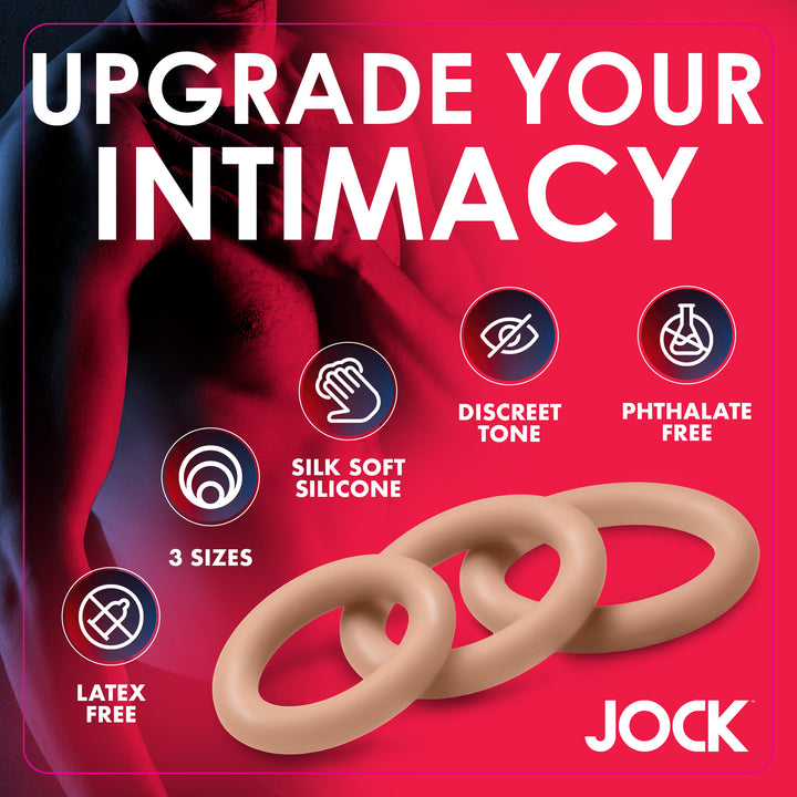 Jock Discreet Silicone Cock Ring Set, Medium