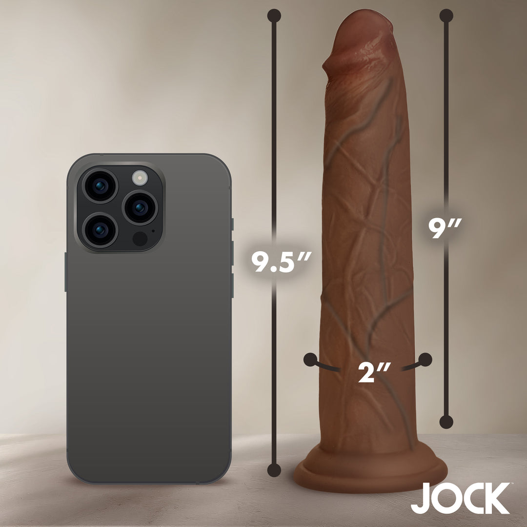 Jock Real Skin Silicone Dildo 9.5 Inch