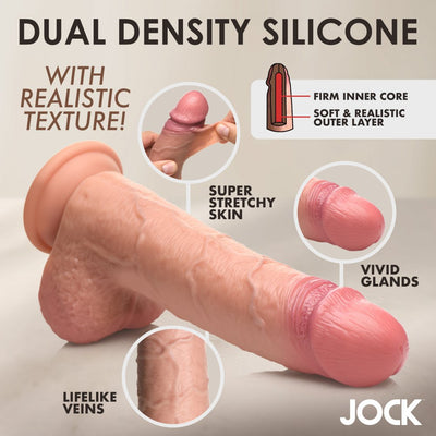 9 Inch Real Skin Silicone Dildo with Balls | Premium Product