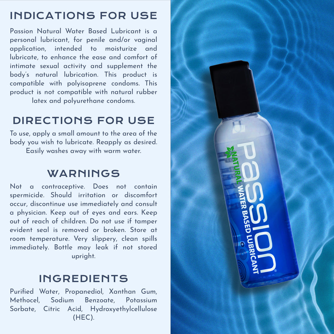 Passion Natural Water-Based Lubricant 2 oz