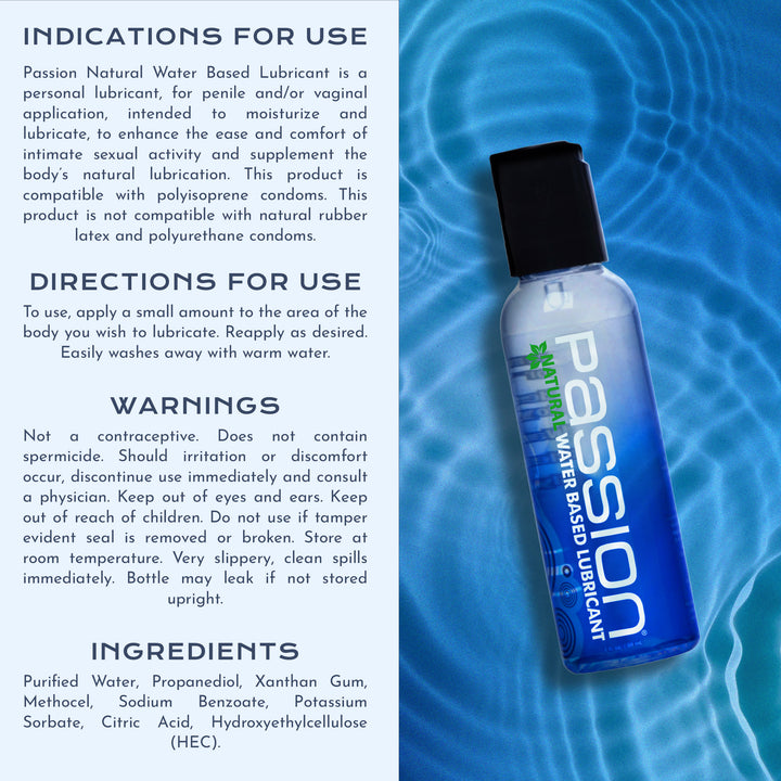 Passion Natural Water-Based Lubricant 2 oz