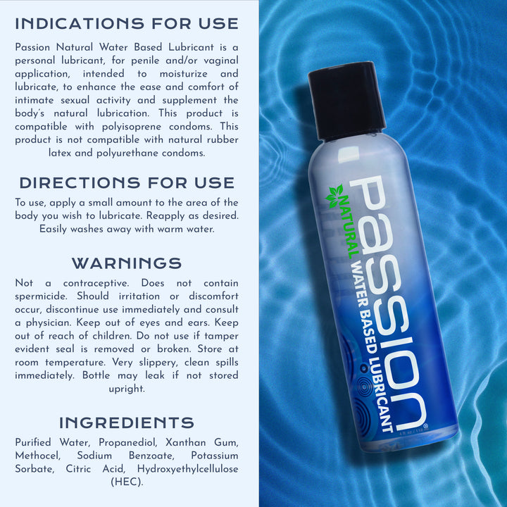 Passion Natural Water-Based Lubricant 4 oz