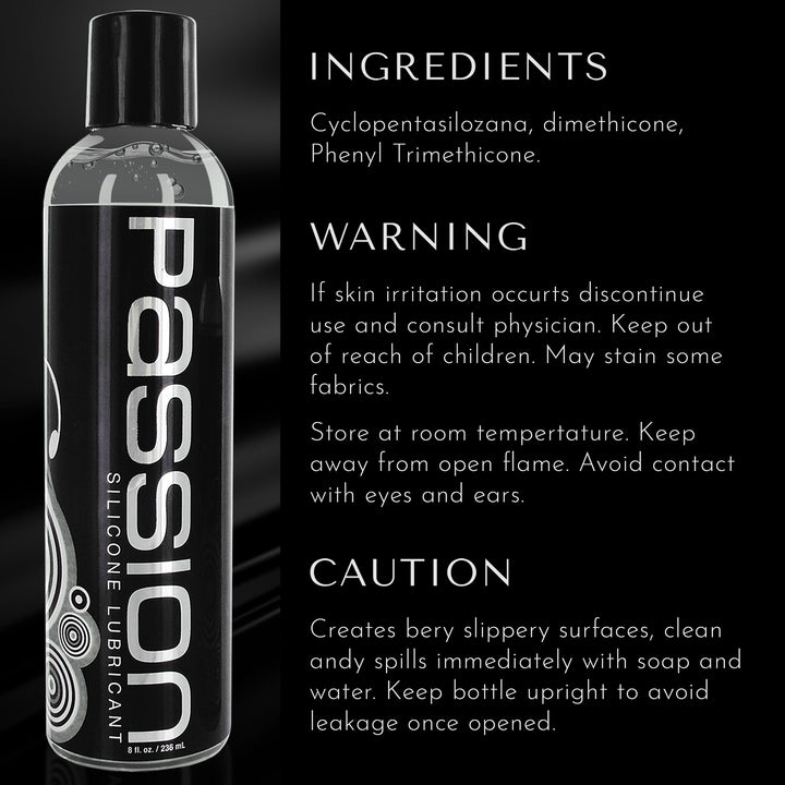 Passion Premium Silicone-Based Lubricant - 8oz