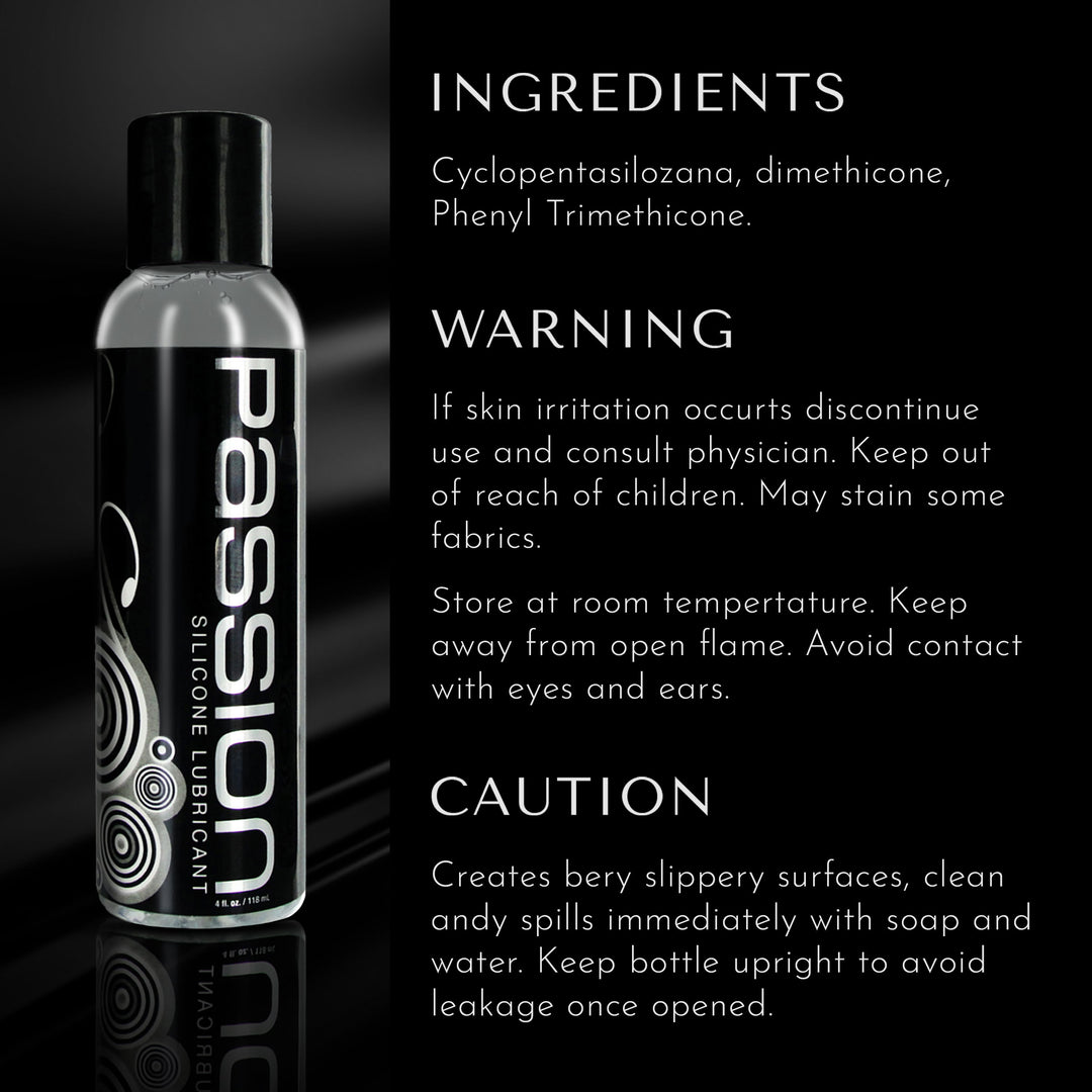 Passion Premium Silicone-Based Lubricant - 4oz