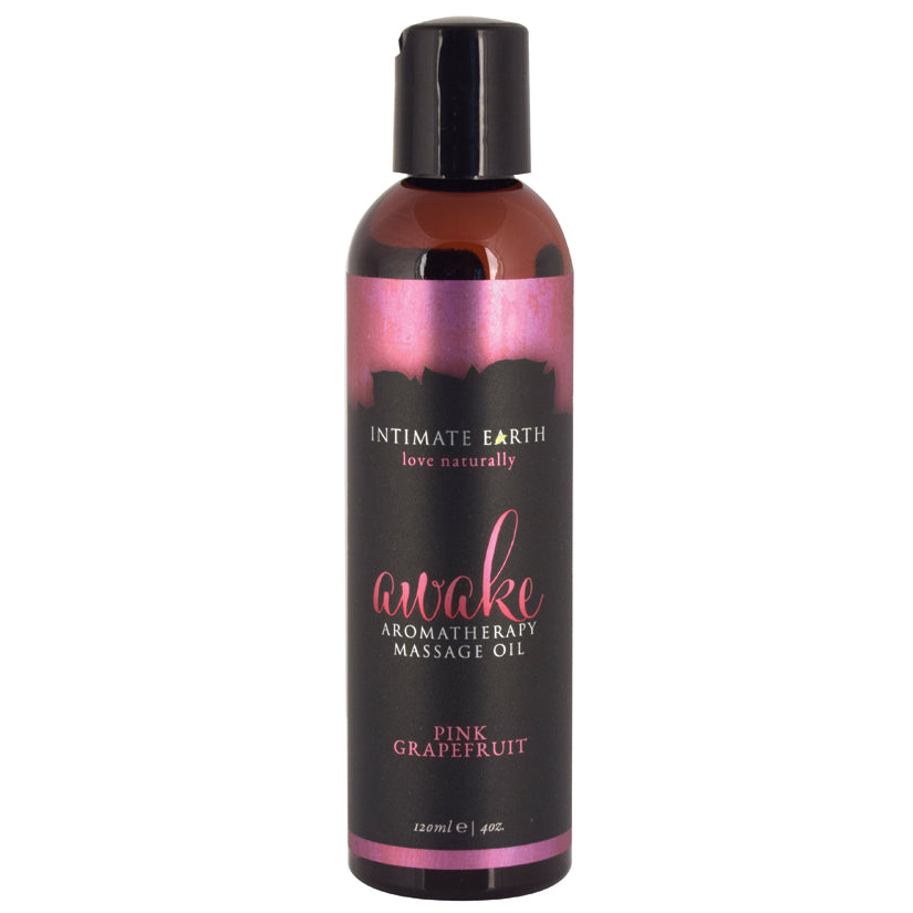 Intimate Earth Aromatherapy Oil Awake Pink Grapefruit 4 oz