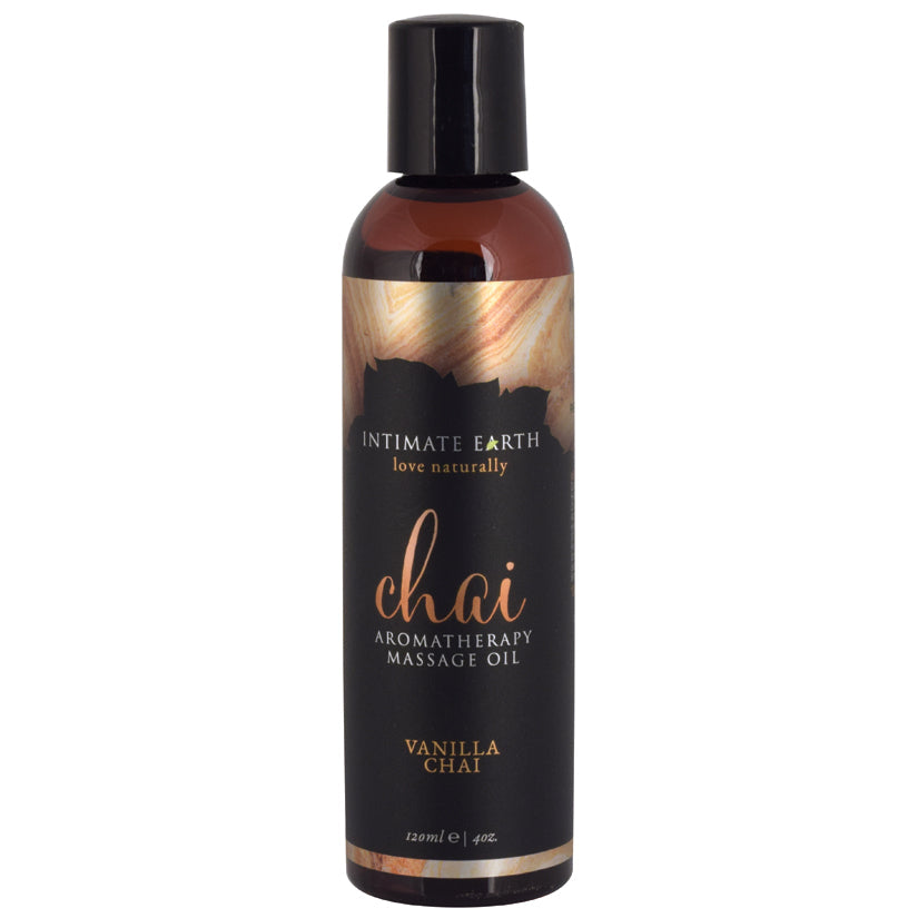 Intimate Earth Aromatherapy Massage Oil Chai Vanilla 4 oz