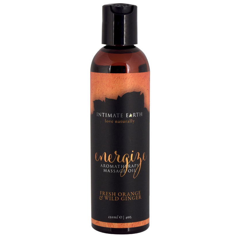 Energize Aromatherapy Massage Oil Orange and Wild Ginger 4 oz
