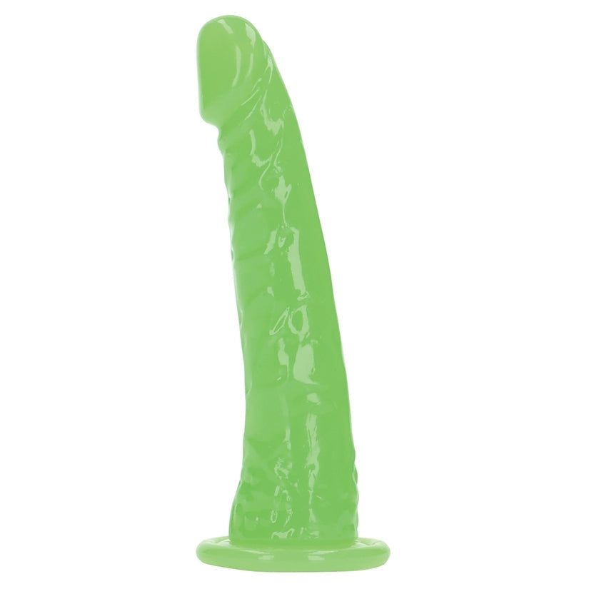 Shots RealRock Slim Glow in the Dark Dildo-Green 6