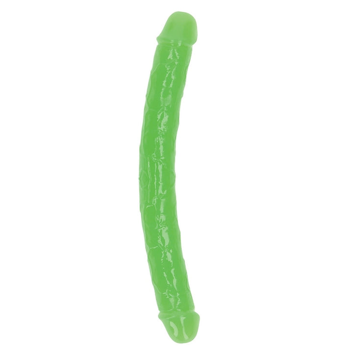 Shots RealRock Glow in the Dark Double Dildo-Green 12
