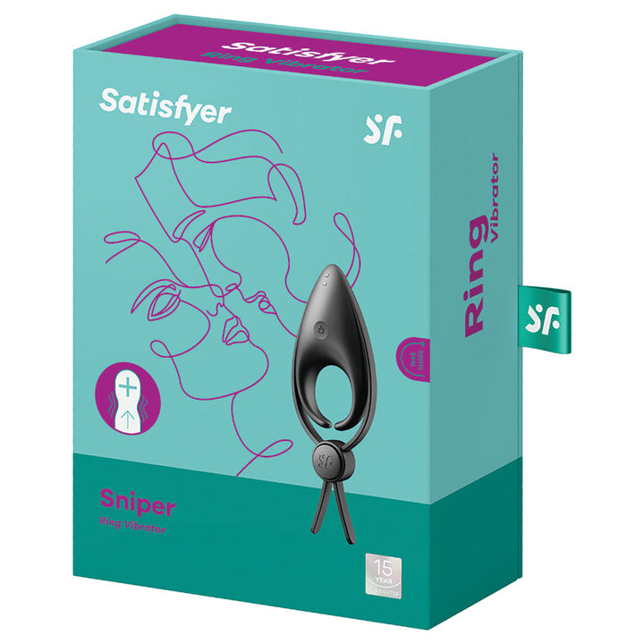 Satisfyer Sniper Adjustable Vibrating Cock Ring retail box