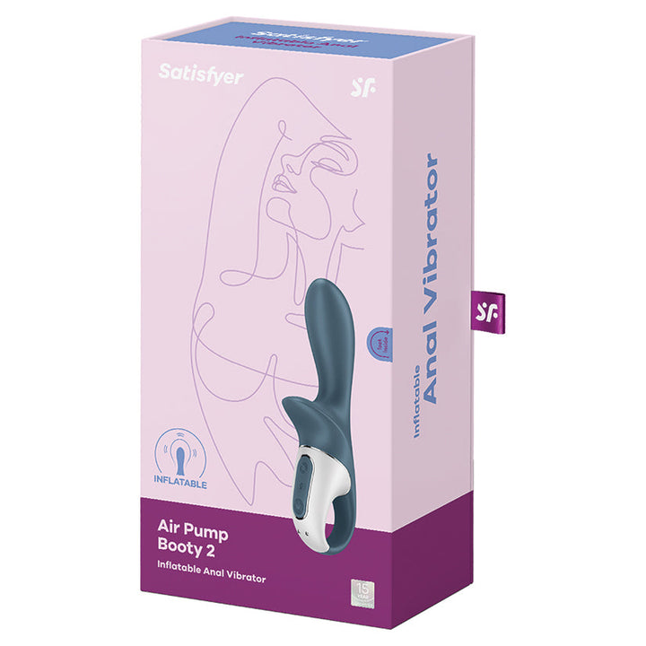 Satisfyer Air Pump Booty 2 Inflatable Anal Vibrator retail box