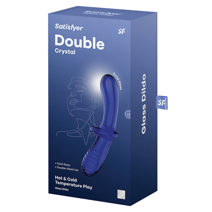 Satisfyer Double Crystal Double-Ended Glass Dildo retail box