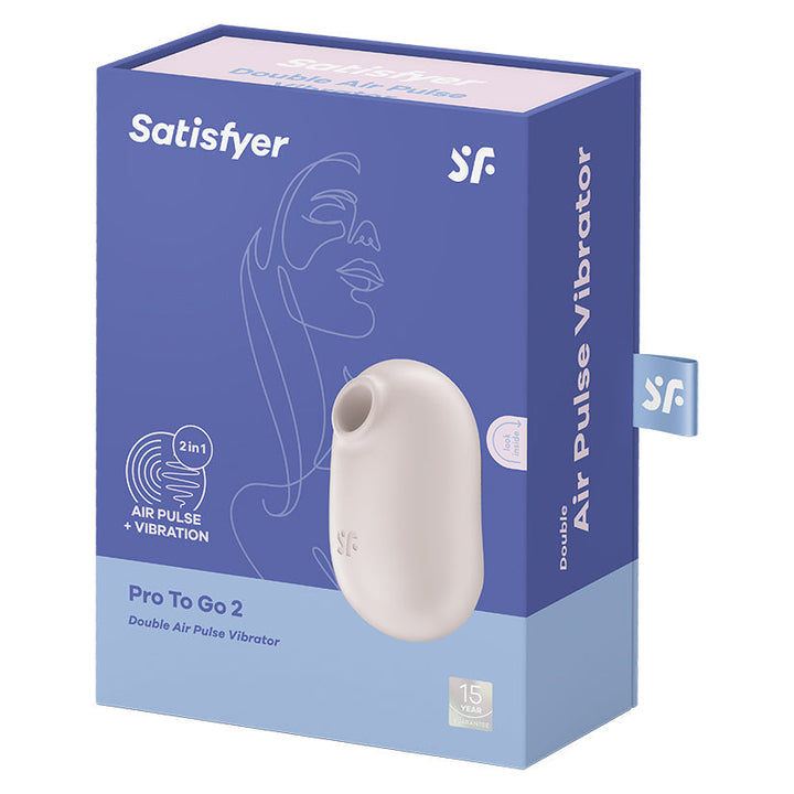 Satisfyer Pro To Go 2 Air Pulse Clitoral Vibrator in Beige