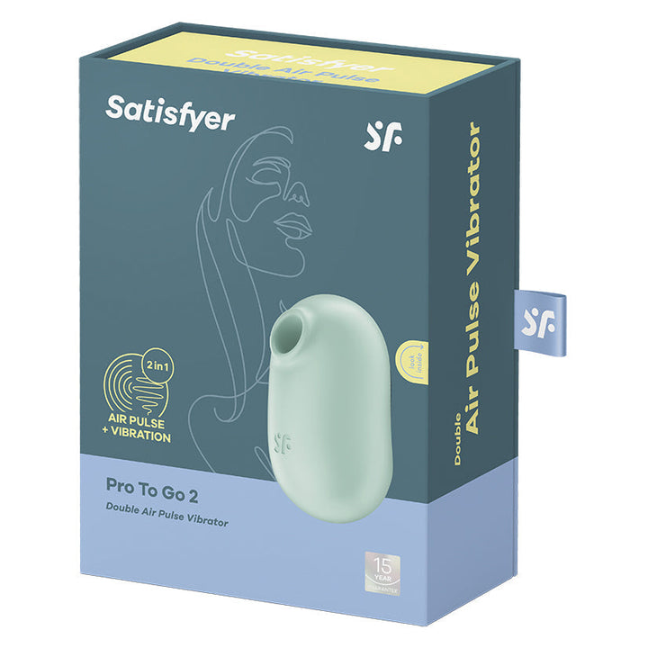Satisfyer Pro To Go 2 Air Pulse Clitoral Vibrator retail box