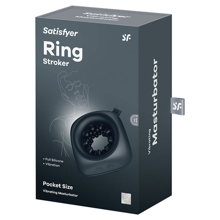 Satisfyer Ring Stroker Vibrating Masturbator retail box