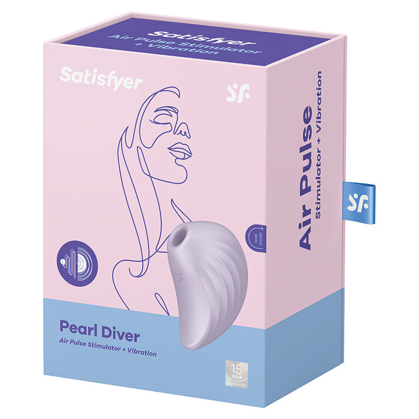 Satisfyer Pearl Diver Air Pulse Clitoral Vibrator retail box
