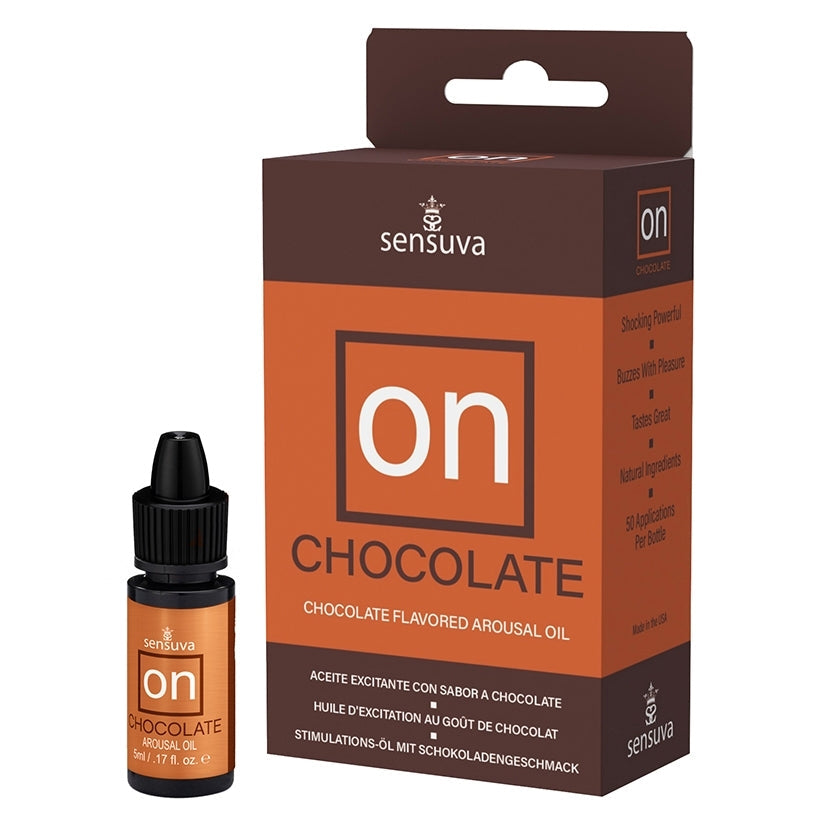 Sensuva ON Chocolate Arousal Oil 5ml Bottle (Medium Box)