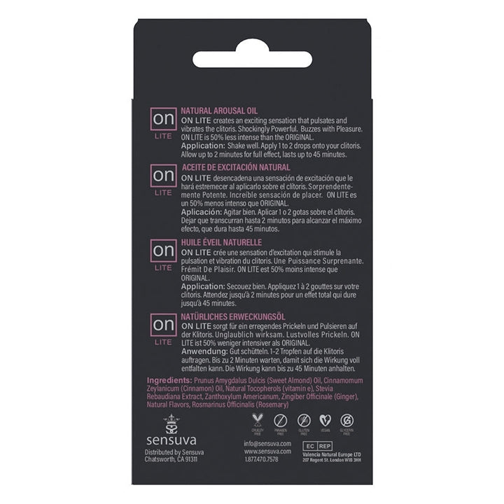 Sensuva ON Lite Arousal Oil 5ml Bottle (Medium Box)