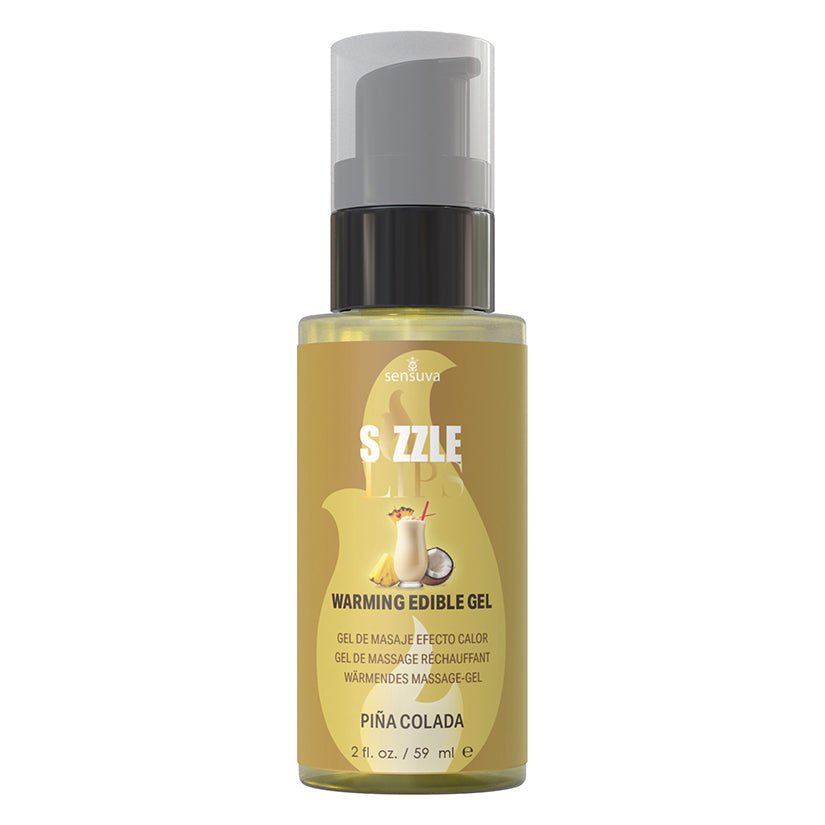 Sizzle Lips Edible Warming Gel Pina Colada 2oz