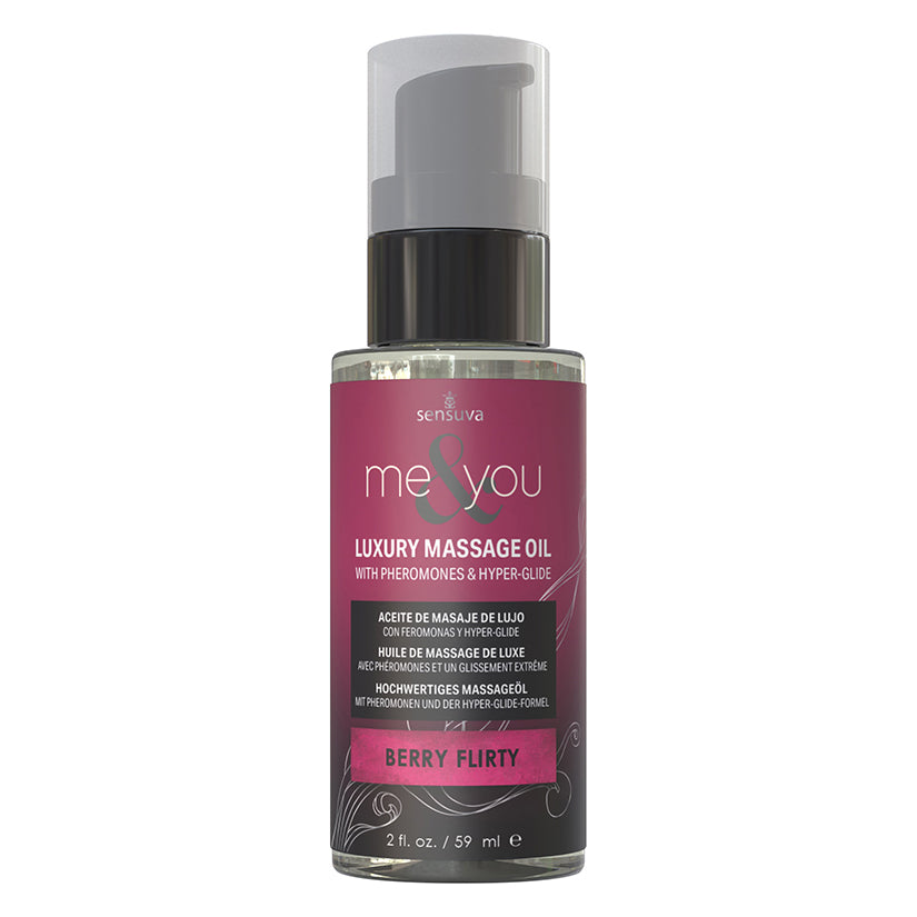 Me & You Pheromone Massage Oil Berry Flirty 2oz