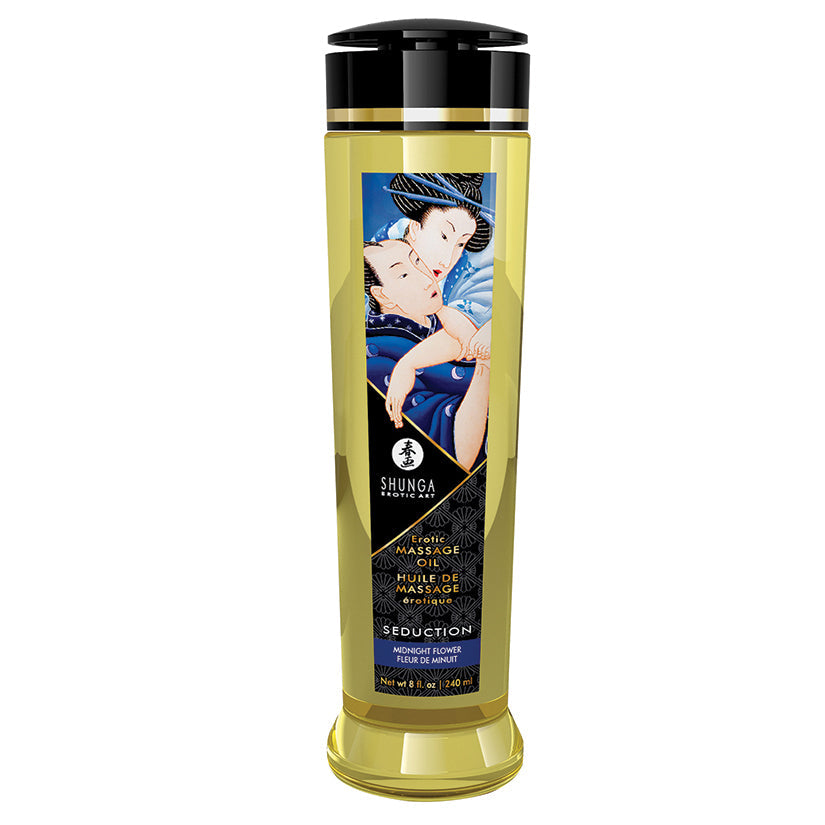 Shunga Seduction Massage Oil Midnight Flower 8 oz
