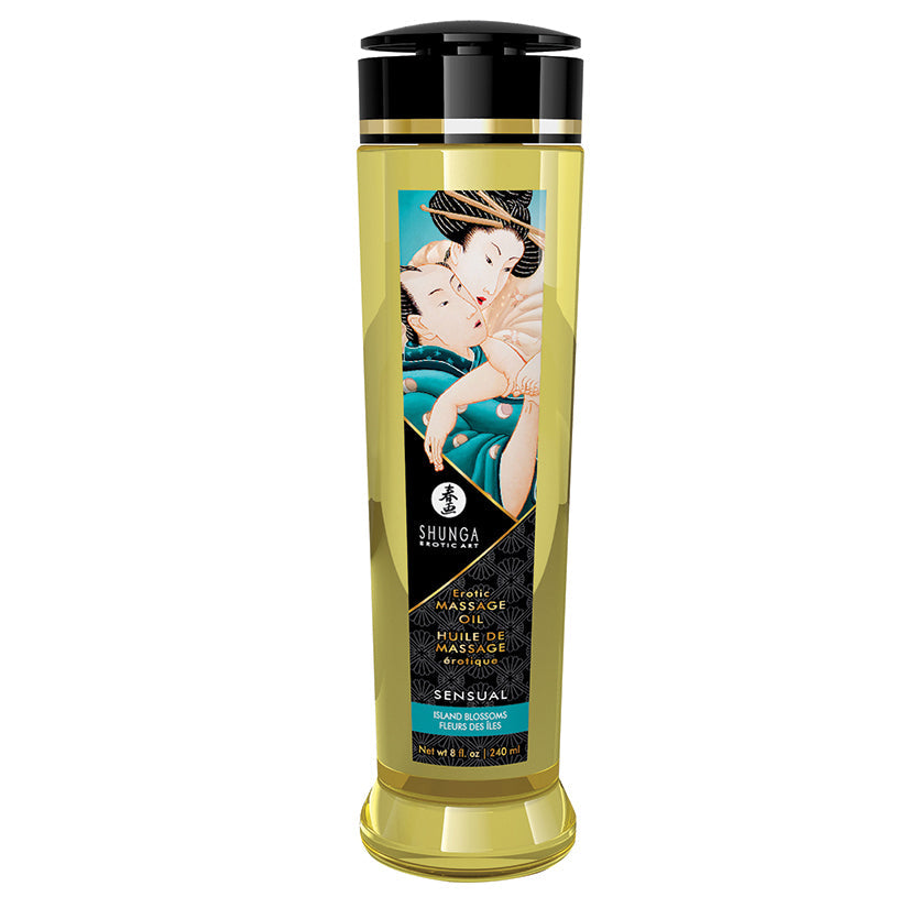Shunga Erotic Massage Oil Island Blossoms 8.5 oz
