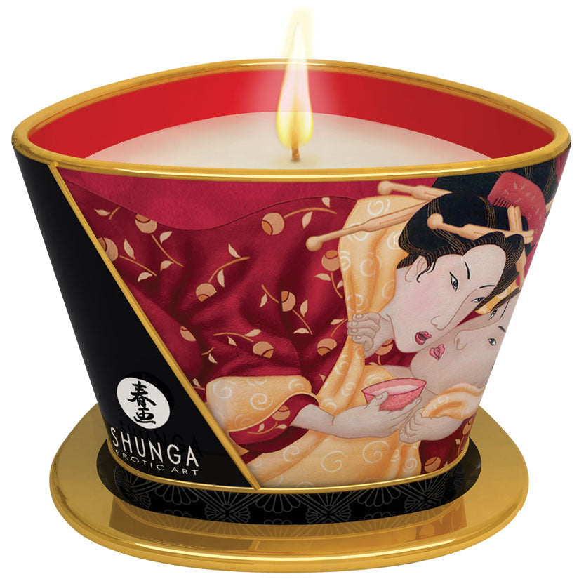 Massage Candle Romance Sparkling Strawberry Wine 5.7 oz