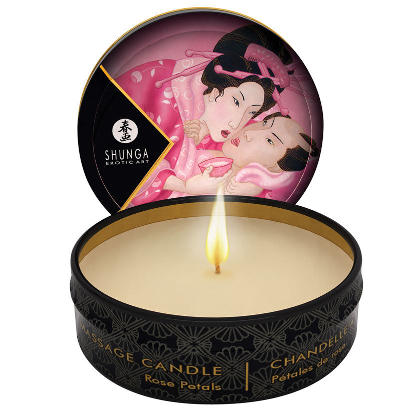 Mini Massage Candle Aphrodisia Rose Petals 1 fl oz