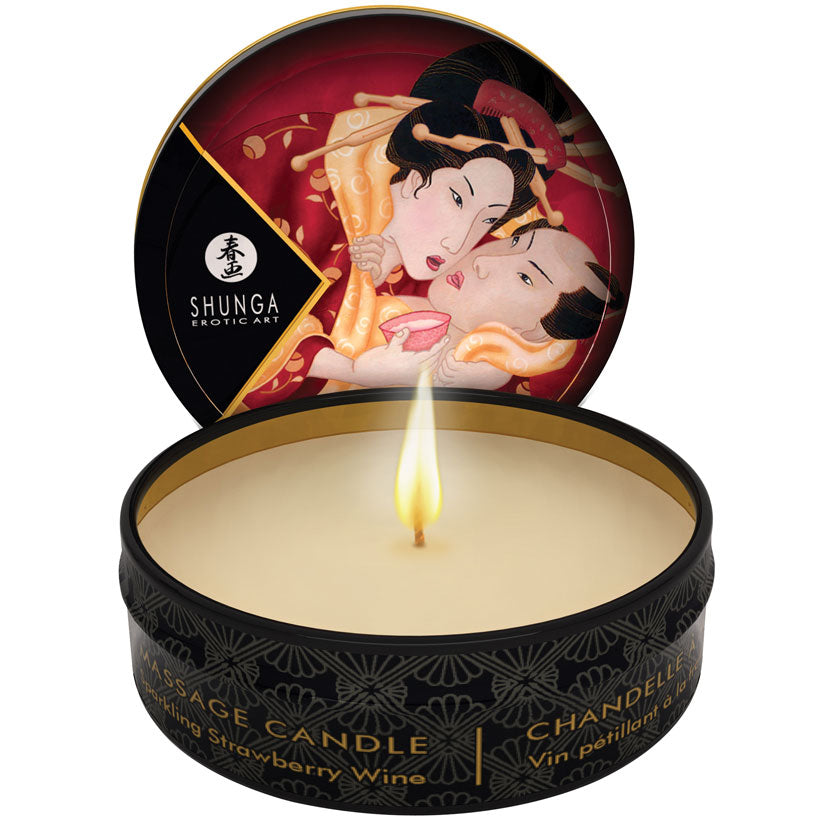 Mini Massage Candle Romance Sparkling Strawberry Wine 1 fl oz