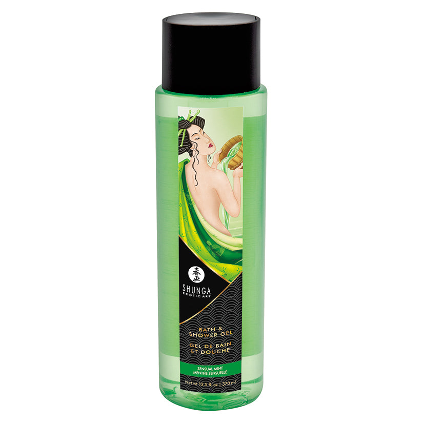 Shunga Kissable Bath and Shower Gel Sensual Mint 12.5oz