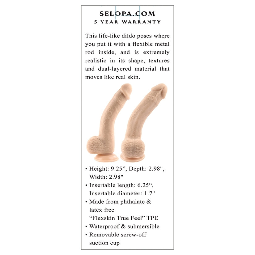 Selopa Natural Feel Flexskin Posable Realistic Dildo