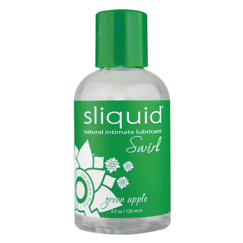 Sliquid Naturals Swirl Green Apple Flavored Lubricant 4.2 fl oz