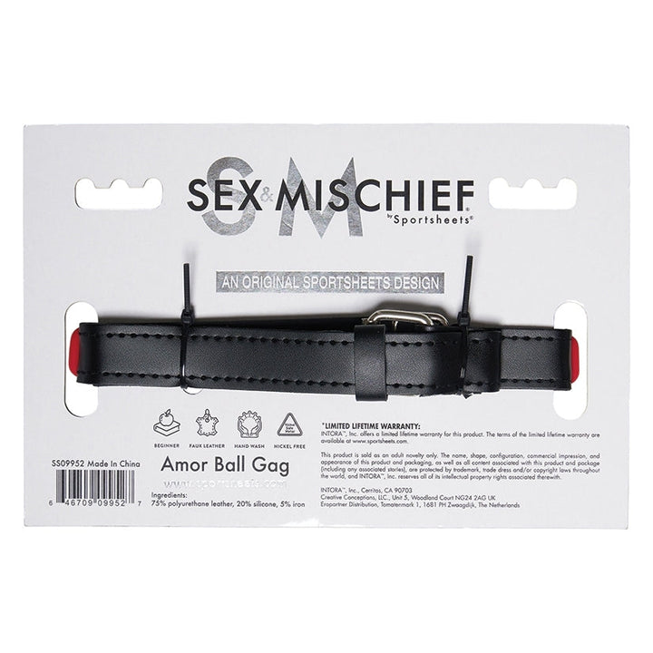 Sex and Mischief Amor Breathable Heart Ball Gag