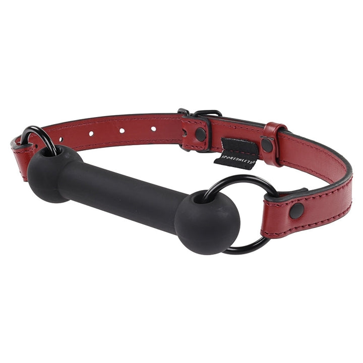 Saffron Silicone Bit Gag with Faux Leather Strap
