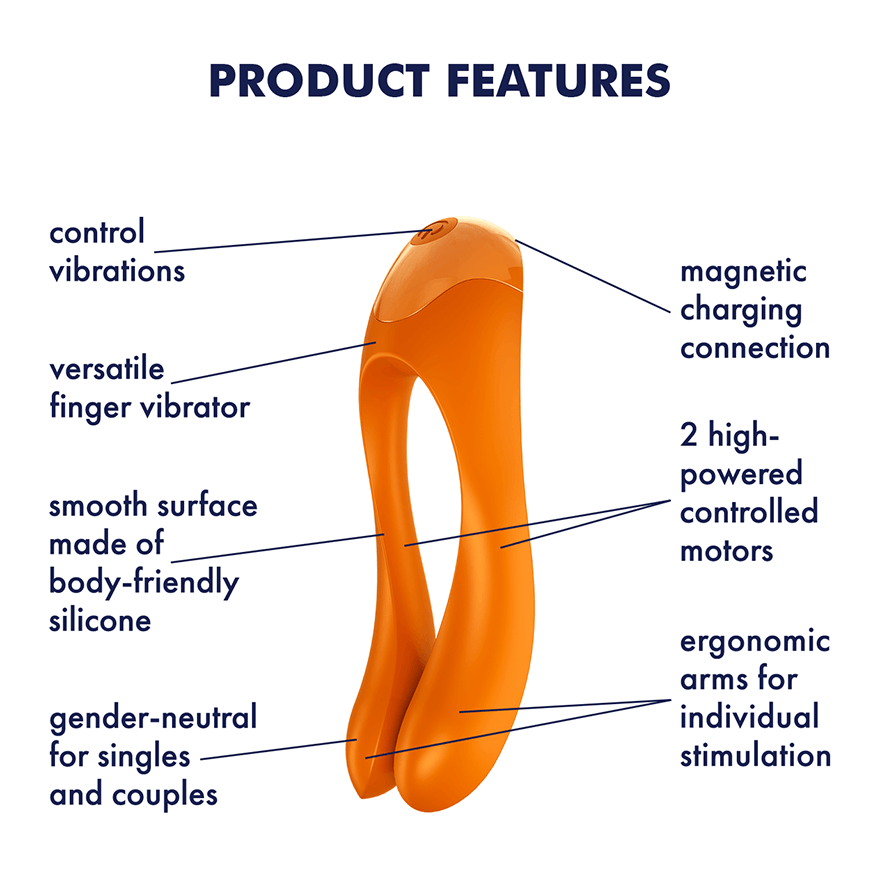 Satisfyer Candy Cane Dual-Motor Finger Vibrator