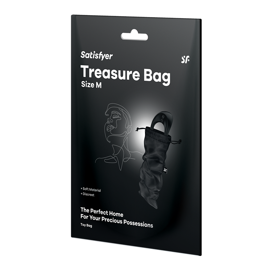 Satisfyer Treasure Bag M Small Toy Storage Bag in Black