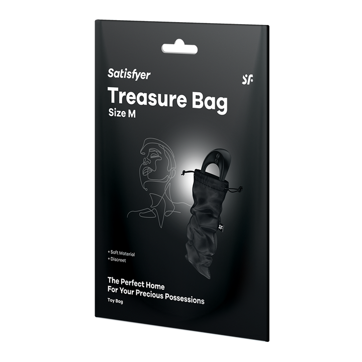 Satisfyer Treasure Bag M Small Toy Storage Bag in Black