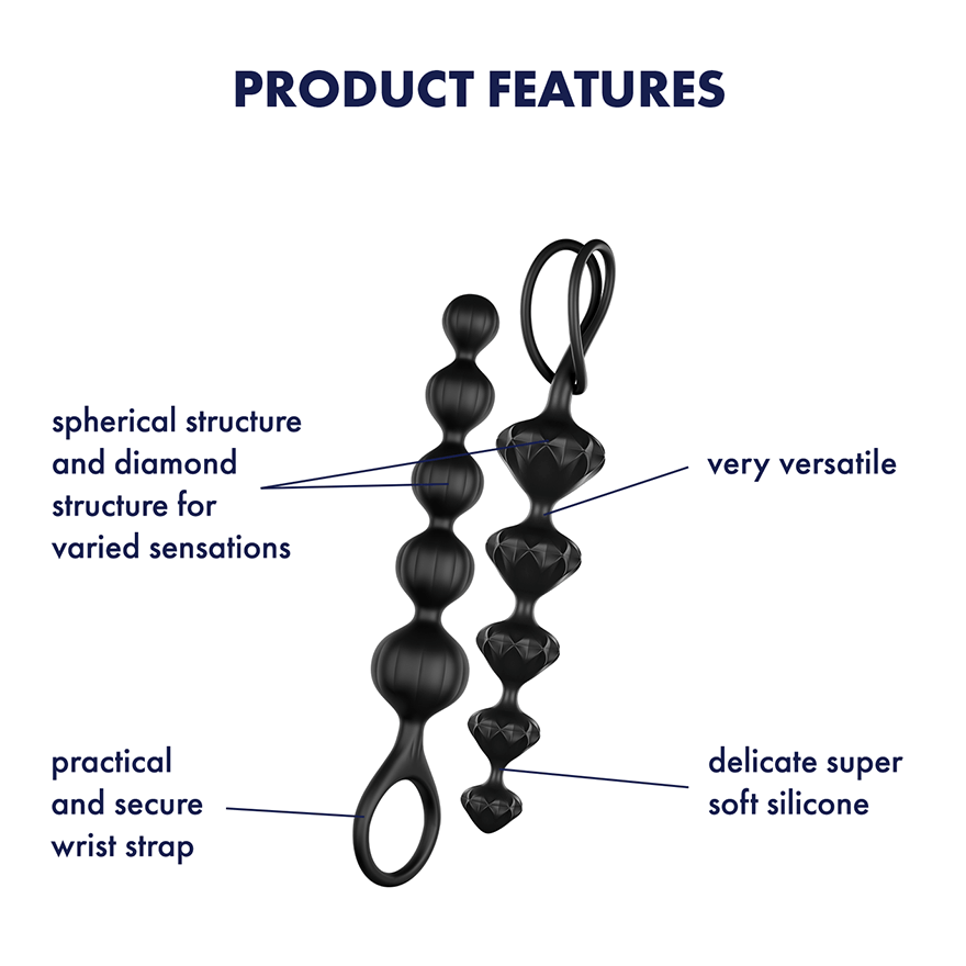 Satisfyer Love Beads Silicone Anal Beads, Set of 2
