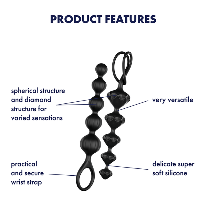 Satisfyer Love Beads Silicone Anal Beads, Set of 2