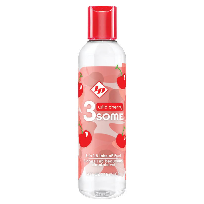 ID 3some Wild Cherry Flavored Warming Lubricant 4 oz