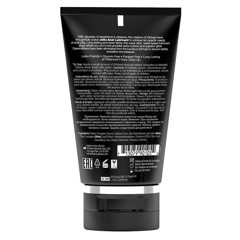 Wicked Jelle Water-Based Anal Lubricant 4 oz