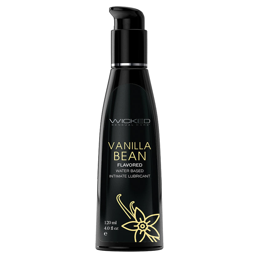 Wicked Aqua Vanilla Bean Flavored Water-Based Lubricant 4 oz