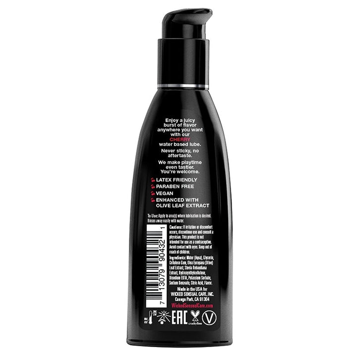Wicked Aqua Cherry Flavored Water-Based Lubricant 2 oz