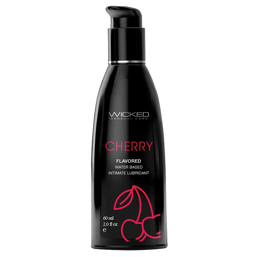 Wicked Aqua Cherry Flavored Water-Based Lubricant 2 oz
