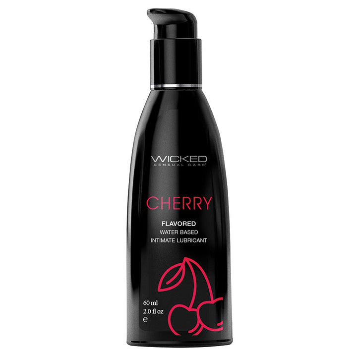 Wicked Aqua Cherry Flavored Water-Based Lubricant 2 oz