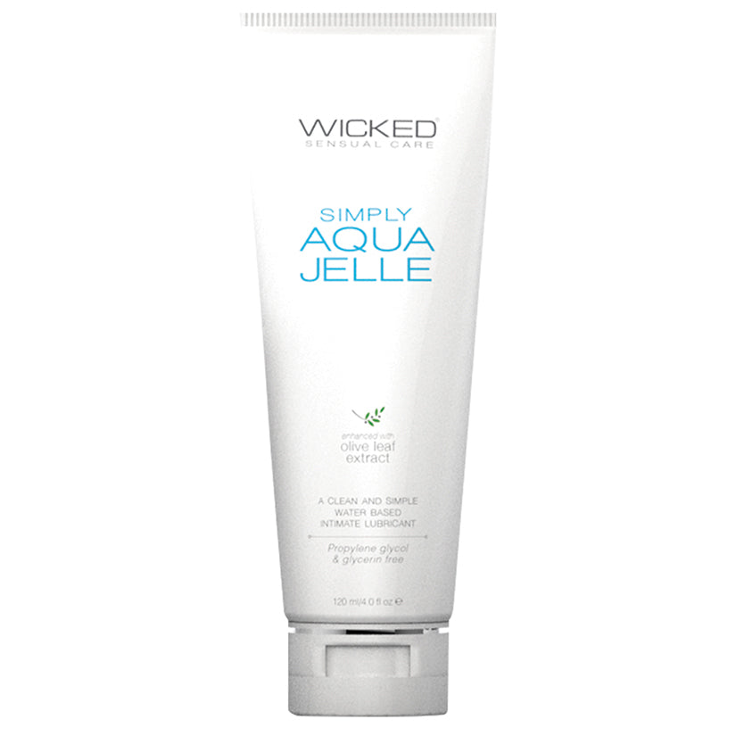 Wicked Simply Aqua Jelle Water-Based Gel Lubricant 4 oz